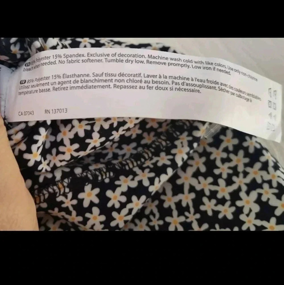 Balance Collection Biker Shorts XS Floral Print High Waist Yoga Activewear - Picture 5 of 5